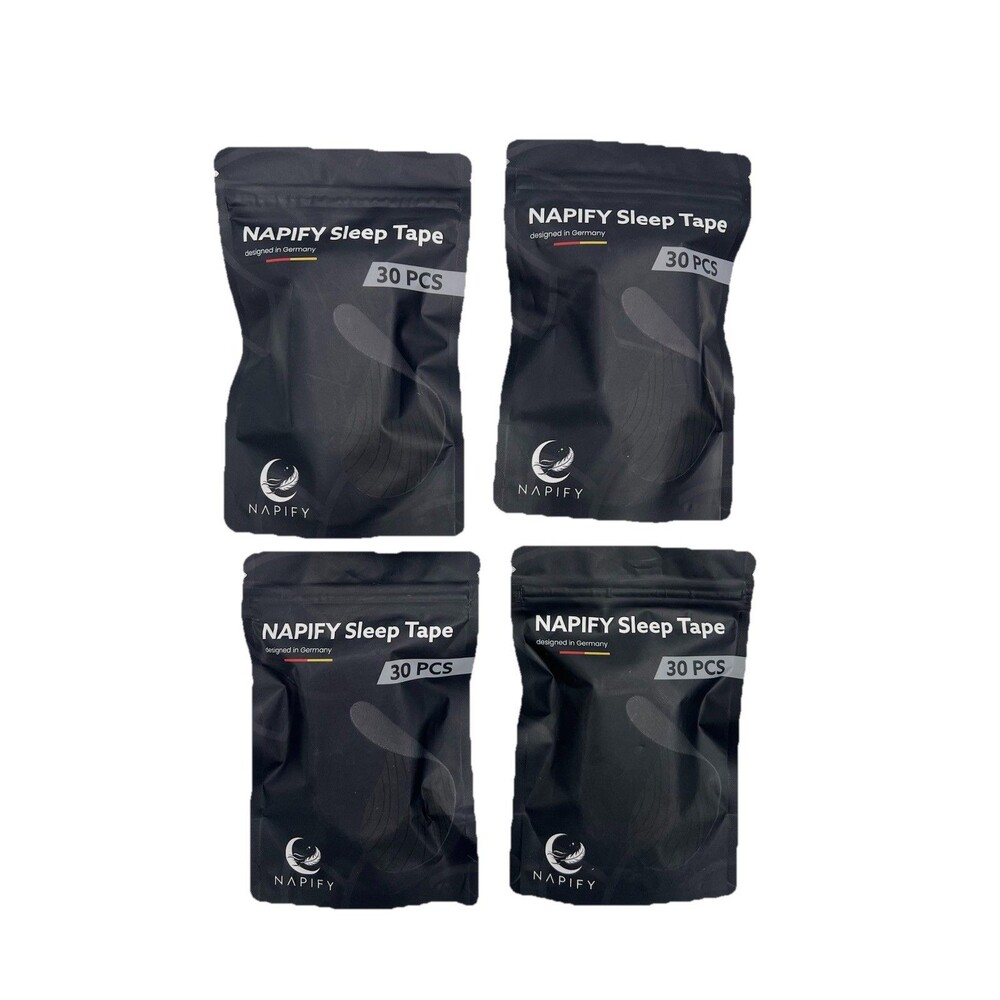 COPY - NEW Lot Of 4 NAPIFY Mouth Tape 30 pcs, 120 Pieces Total Tape Snore